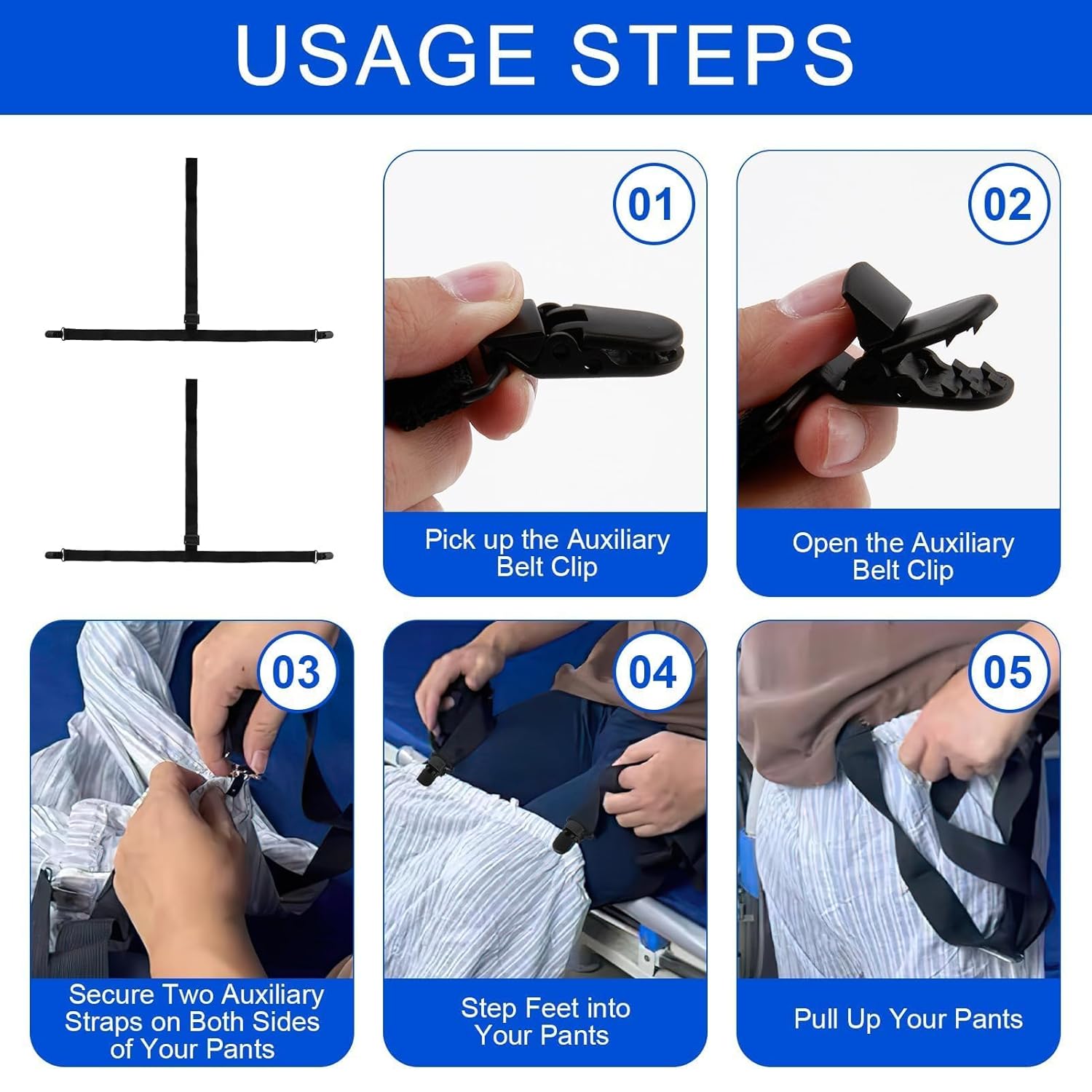 Kit d&rsquo;aide a l&rsquo;habillage 2 pieces — Enfile-chaussettes et pantalons sans se baisser pour seniors et arthrose