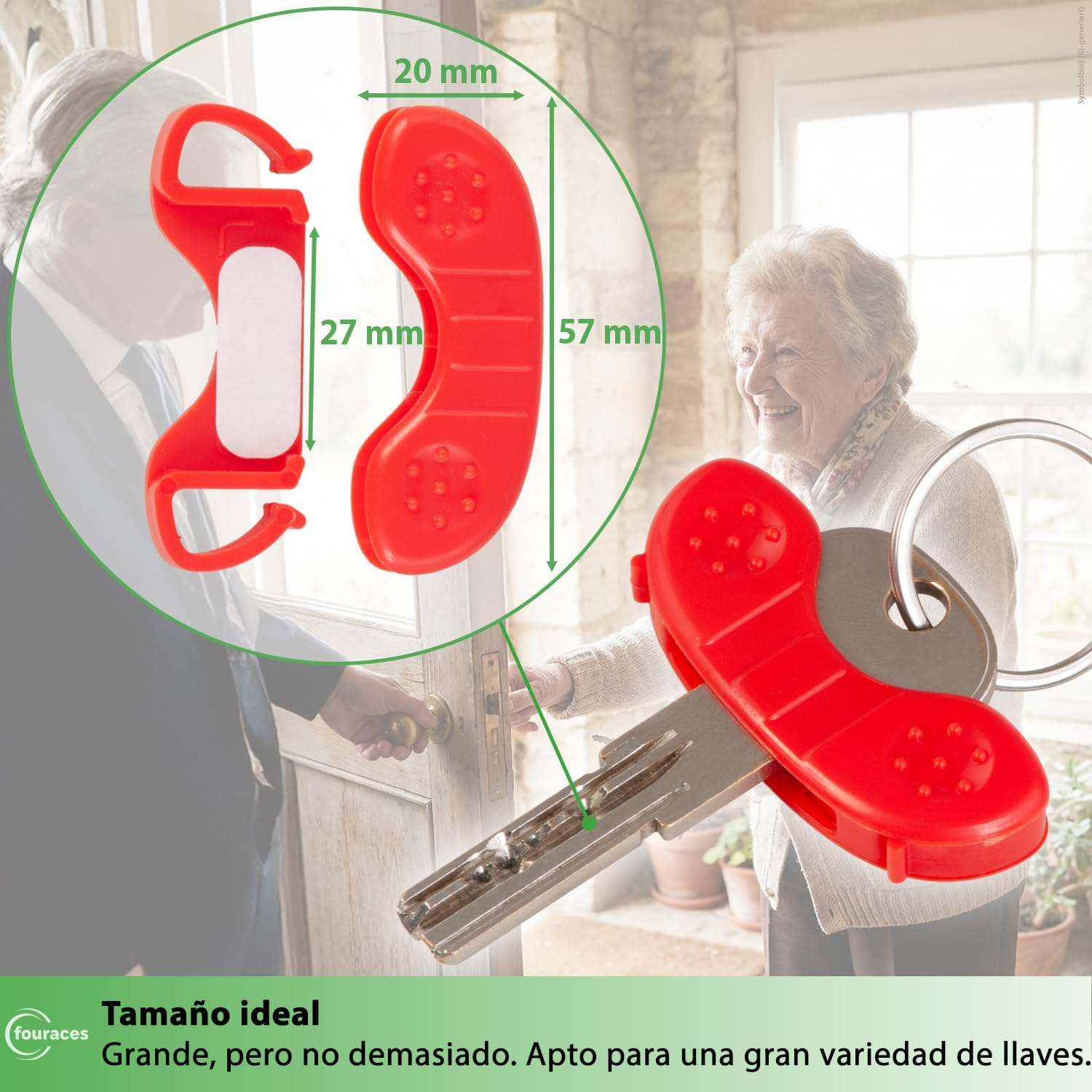 Aide pour tourner les cles — Pack de 4 manches ergonomiques pour ouvrir les portes sans forcer