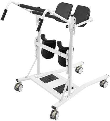 Aide au transfert patient — Chaise de transfert assis-debout 120 kg avec roulettes 360