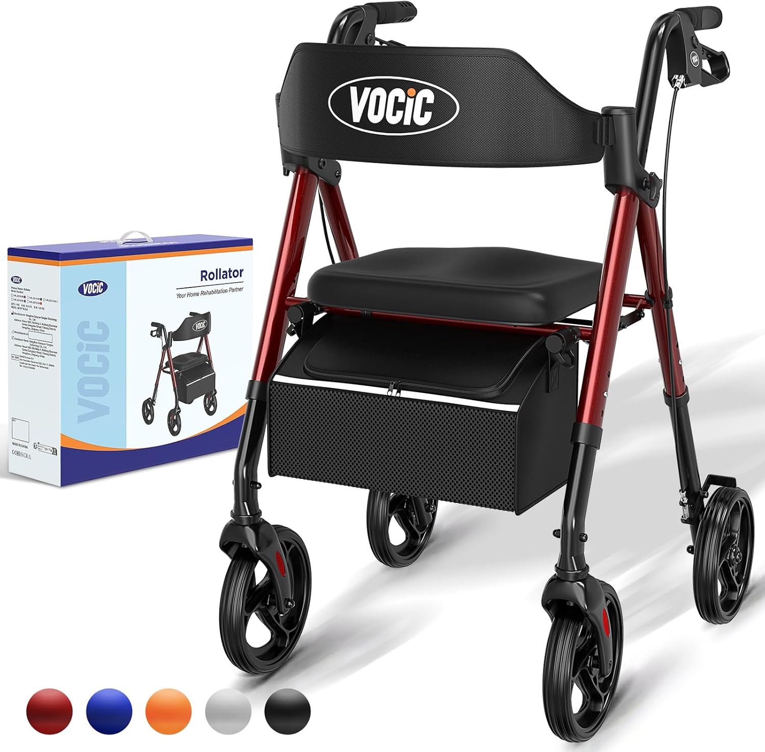 Andador pliable et leger avec siege — Mobilite et confort pour seniors et personnes a mobilite reduite