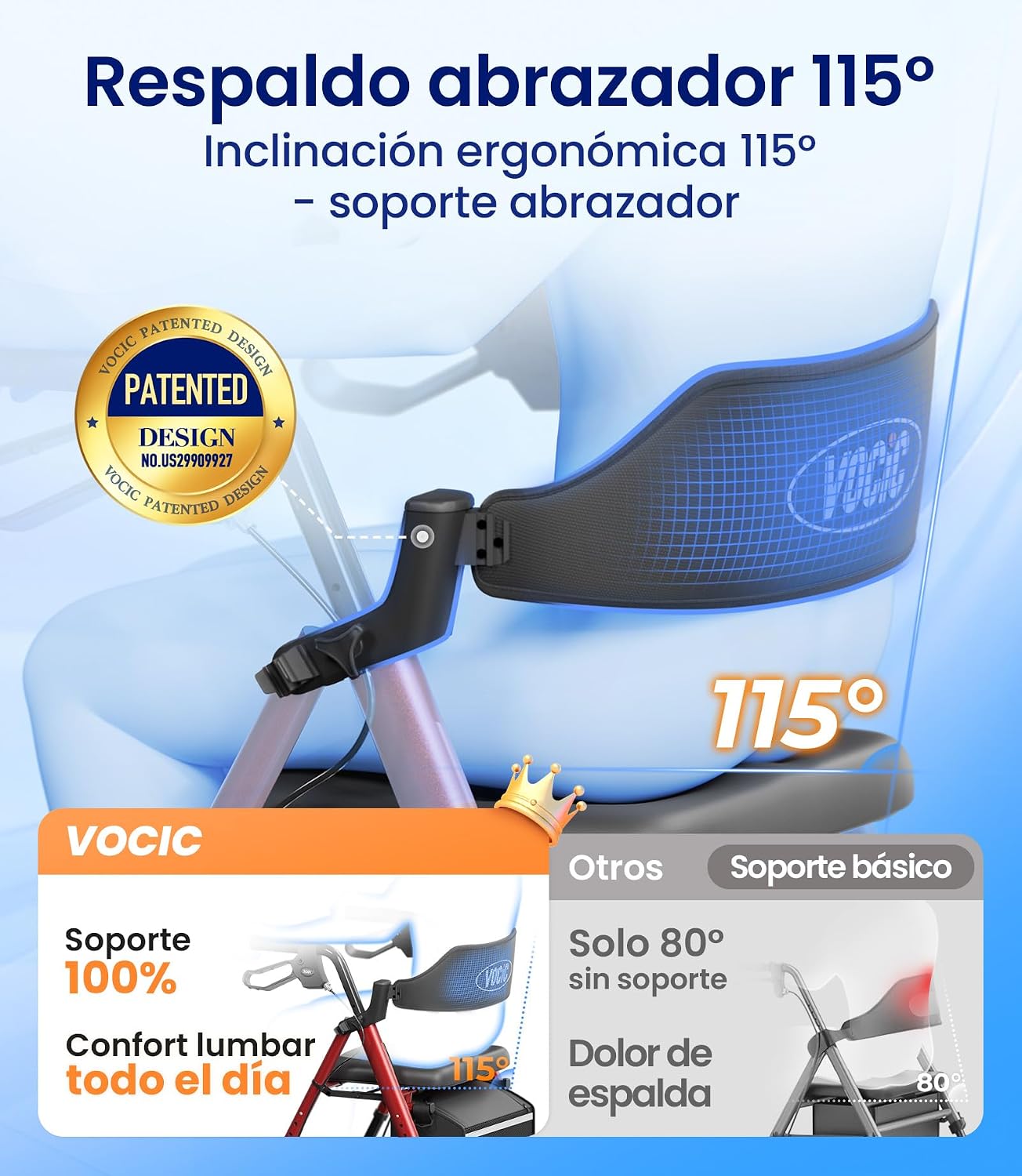 Andador pliable et leger avec siege — Mobilite et confort pour seniors et personnes a mobilite reduite