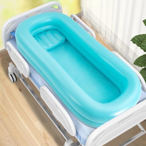 Baignoire gonflable pour personne agee et handicapee — Kit complet avec pompe electrique pour toilette au lit