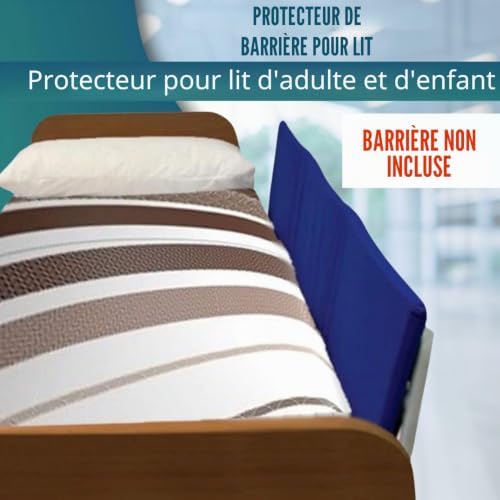 Barrière de lit orthopédique rembourrée — Protection anti-chute pour adulte, senior et enfant (160 cm)