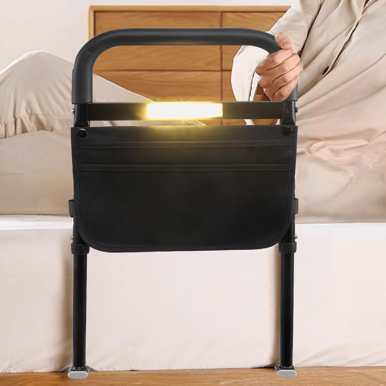 Barandilla cama Wowspeed ajustable – Sensor luz y bolsa