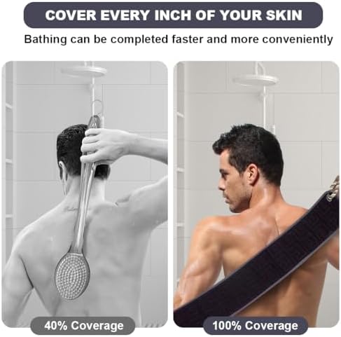 Exfoliating Back Scrubber with Handles – Effortless Washing for Limited Shoulder Mobility