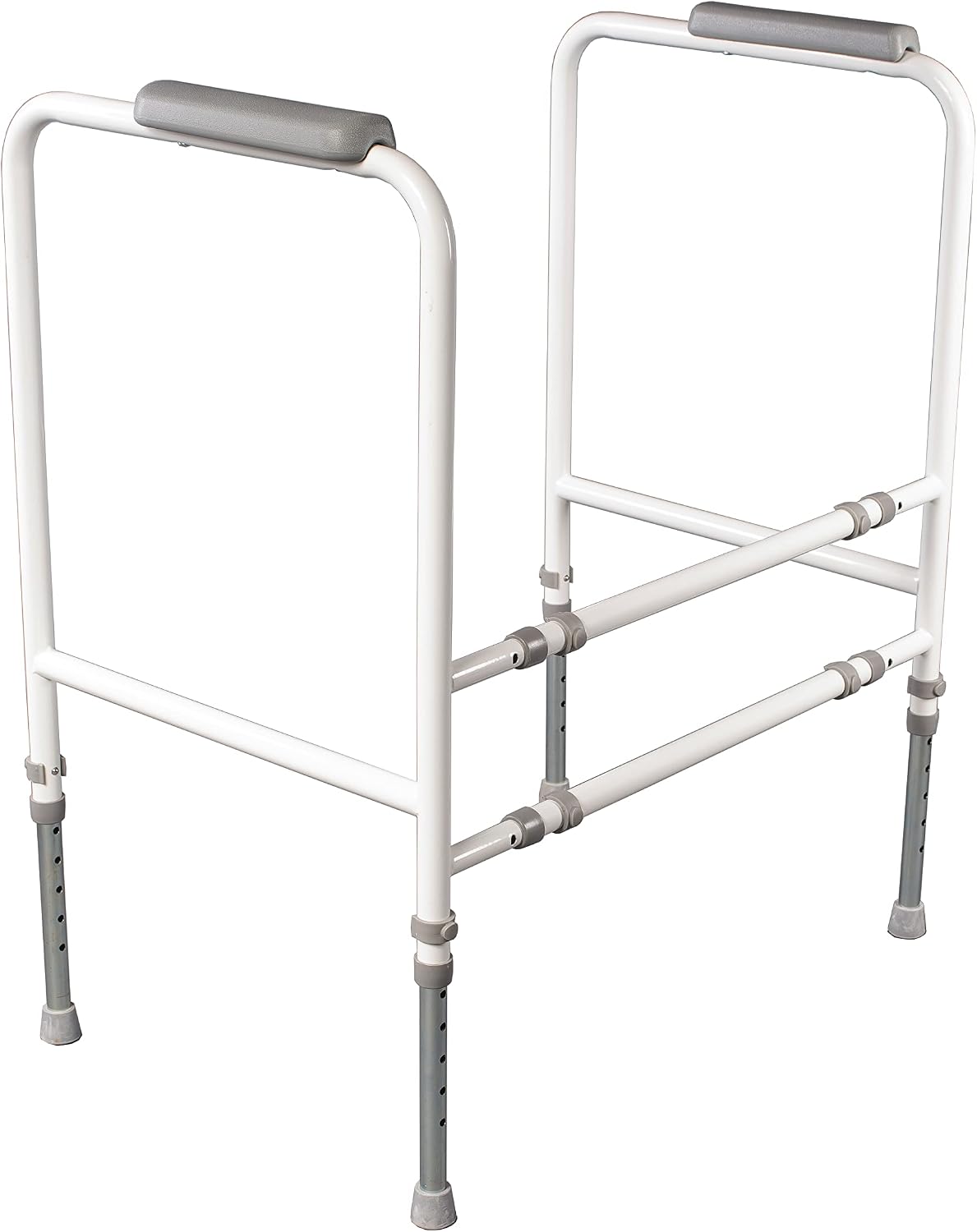 Cadre de toilettes réglable NRS Healthcare – Support 190 kg avec accoudoirs confortables