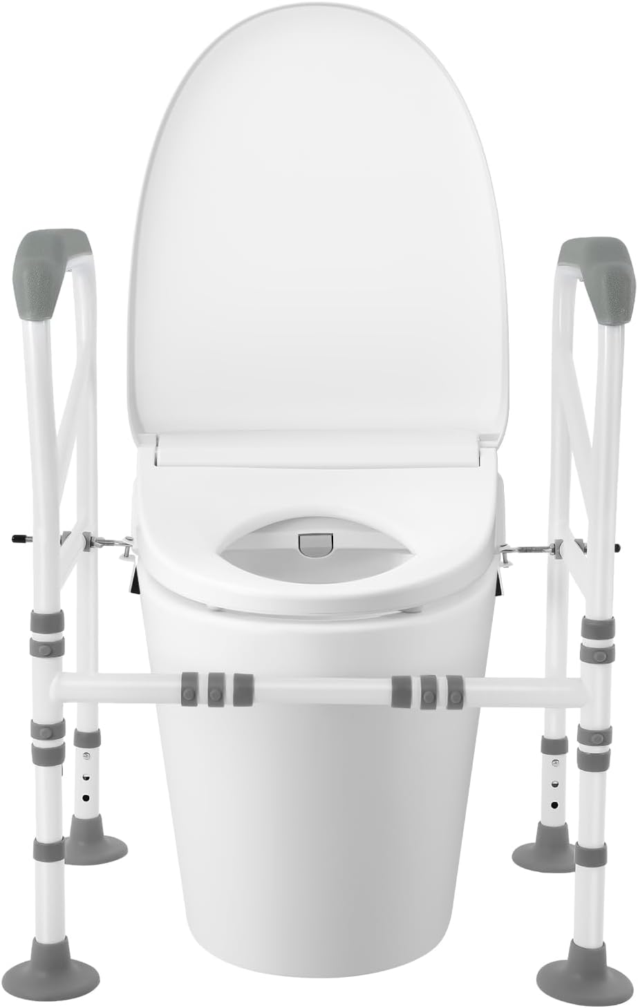 Toilet Safety Frame No Drilling – Foldable Support Rail with Armrests for Elderly