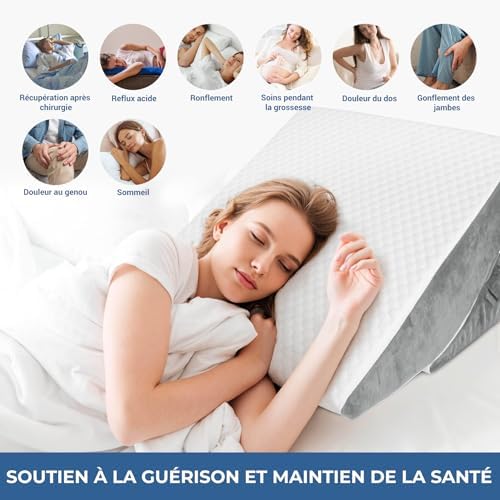 INFANZIA Bed Wedge Pillow – Memory Foam for Reflux Apnoea Leg Elevation