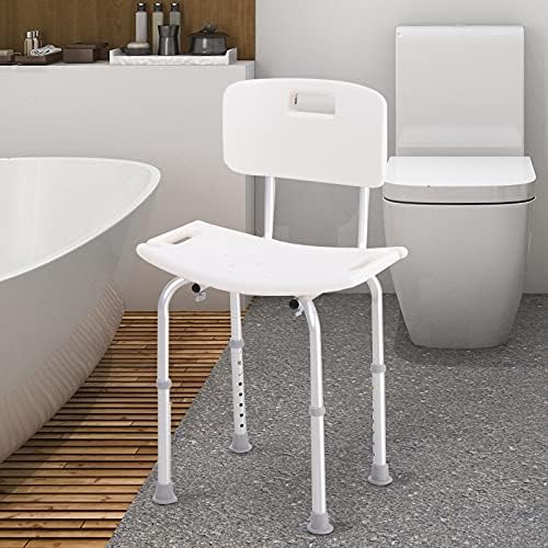 Chaise de douche ergonomique HOMCOM – Siege reglable en hauteur 136 kg