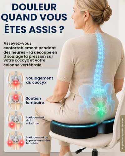 Cojin 5 Stars United viscoelastico – Alivio coxis ciatica y lumbar