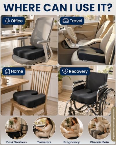 Cojin 5 Stars United viscoelastico – Alivio coxis ciatica y lumbar
