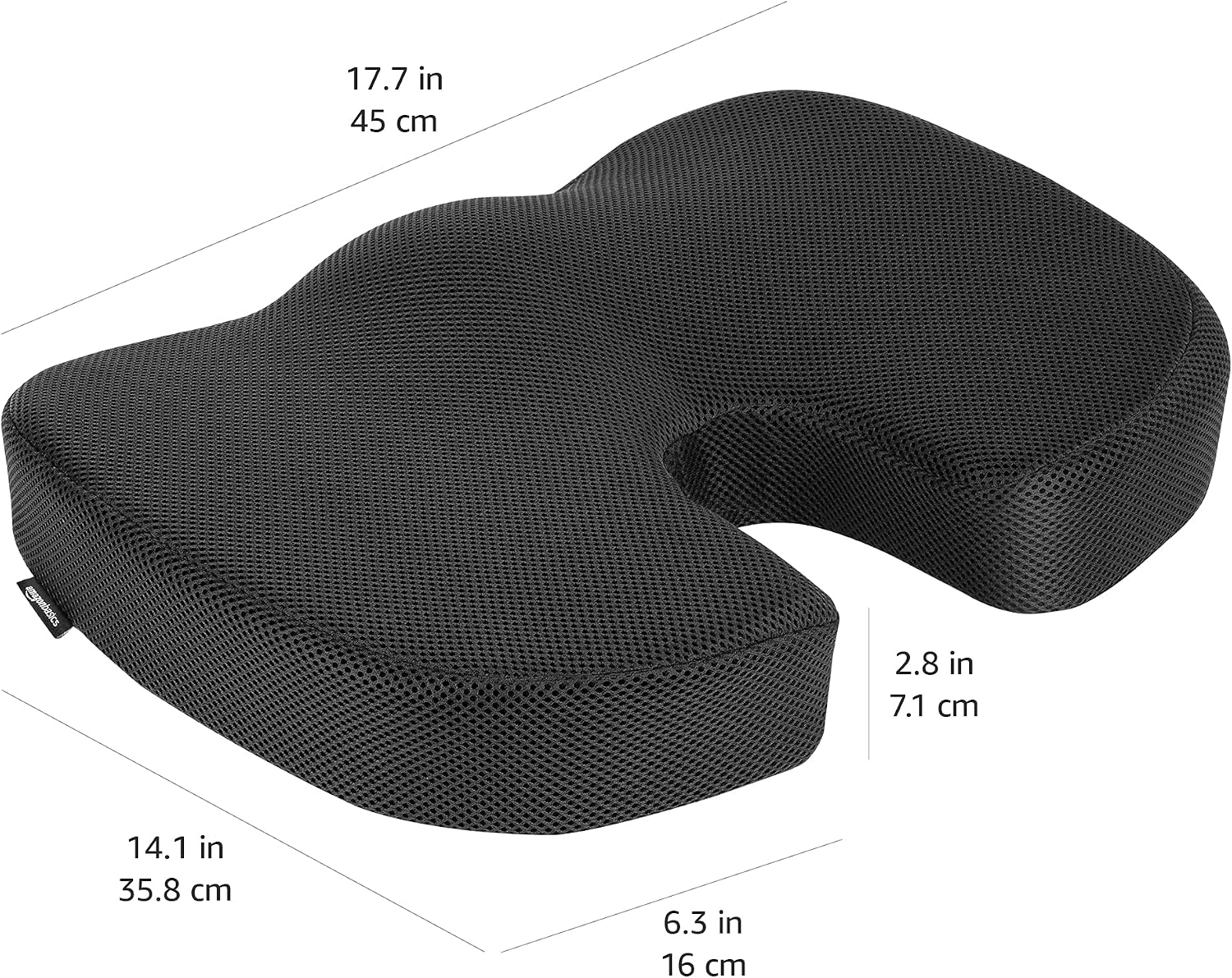Cojin asiento Amazon Basics viscoelastico – Confort oficina 45x36x7cm
