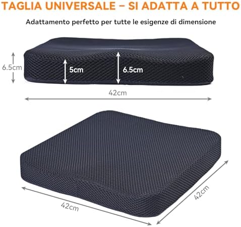 Coussin ergonomique pour fauteuil roulant – Memoire de forme anti-escarres