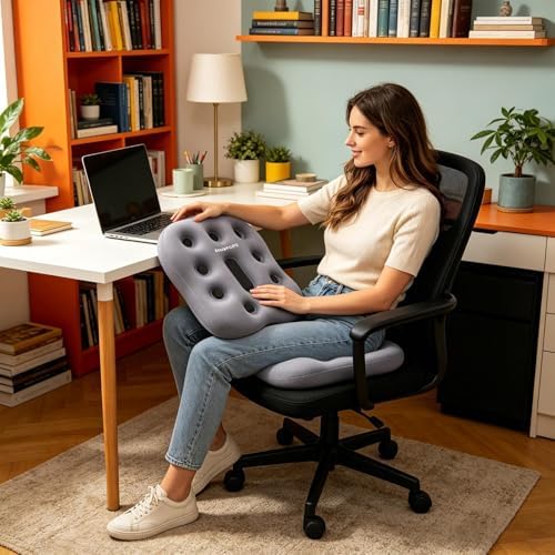 Coussin de siege gonflable portable — Confort adapte seniors et personnes a mobilite reduite