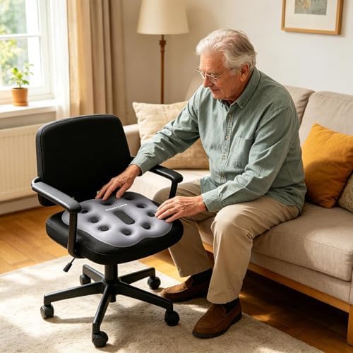 Coussin de siege gonflable portable — Confort adapte seniors et personnes a mobilite reduite