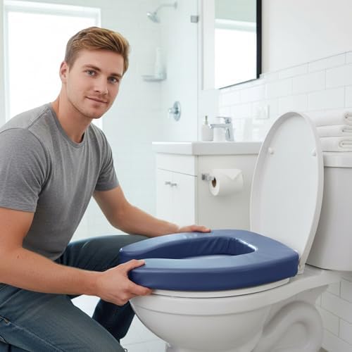 Cojin elevador de inodoro de espuma – Elevacion suave para mayores y post-operatorio