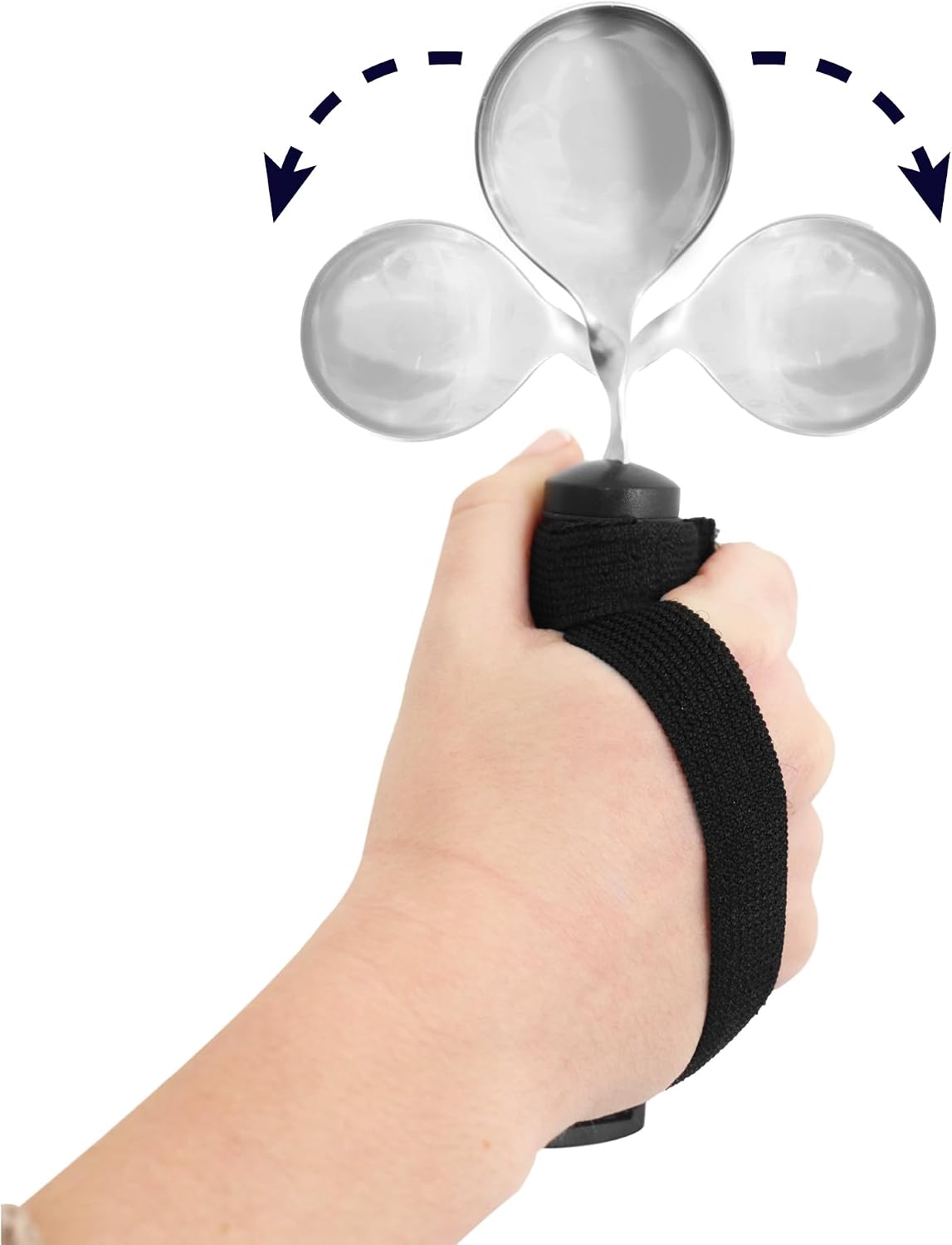 Cuillère adaptée KMINA — Coudée pour Parkinson, dysphagie et troubles de la préhension