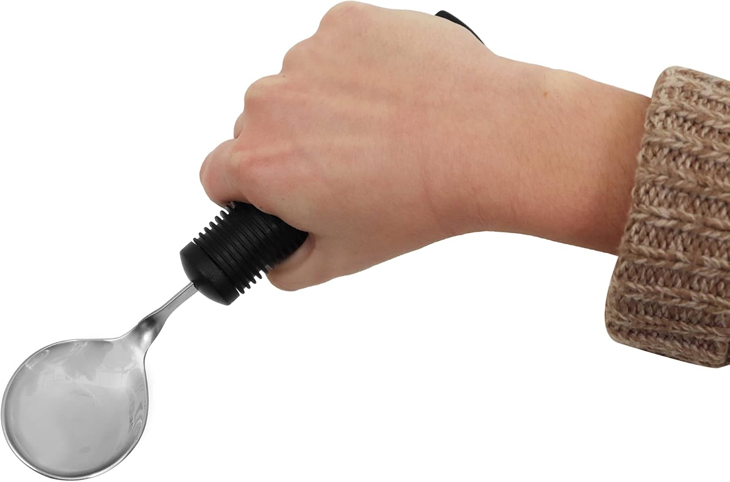 Cuillère Pliable Parkinson et Seniors — Couvert ergonomique à manche épais pour tremblements et arthrite