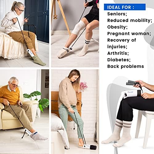 Enfile-chaussettes et bas de contention — Aide a l&rsquo;habillage apres chirurgie de la hanche, senior et handicap