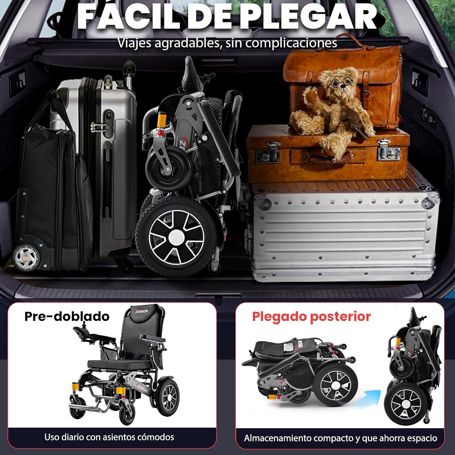 Automatic Folding Electric Wheelchair — Independence for Seniors and Disabled