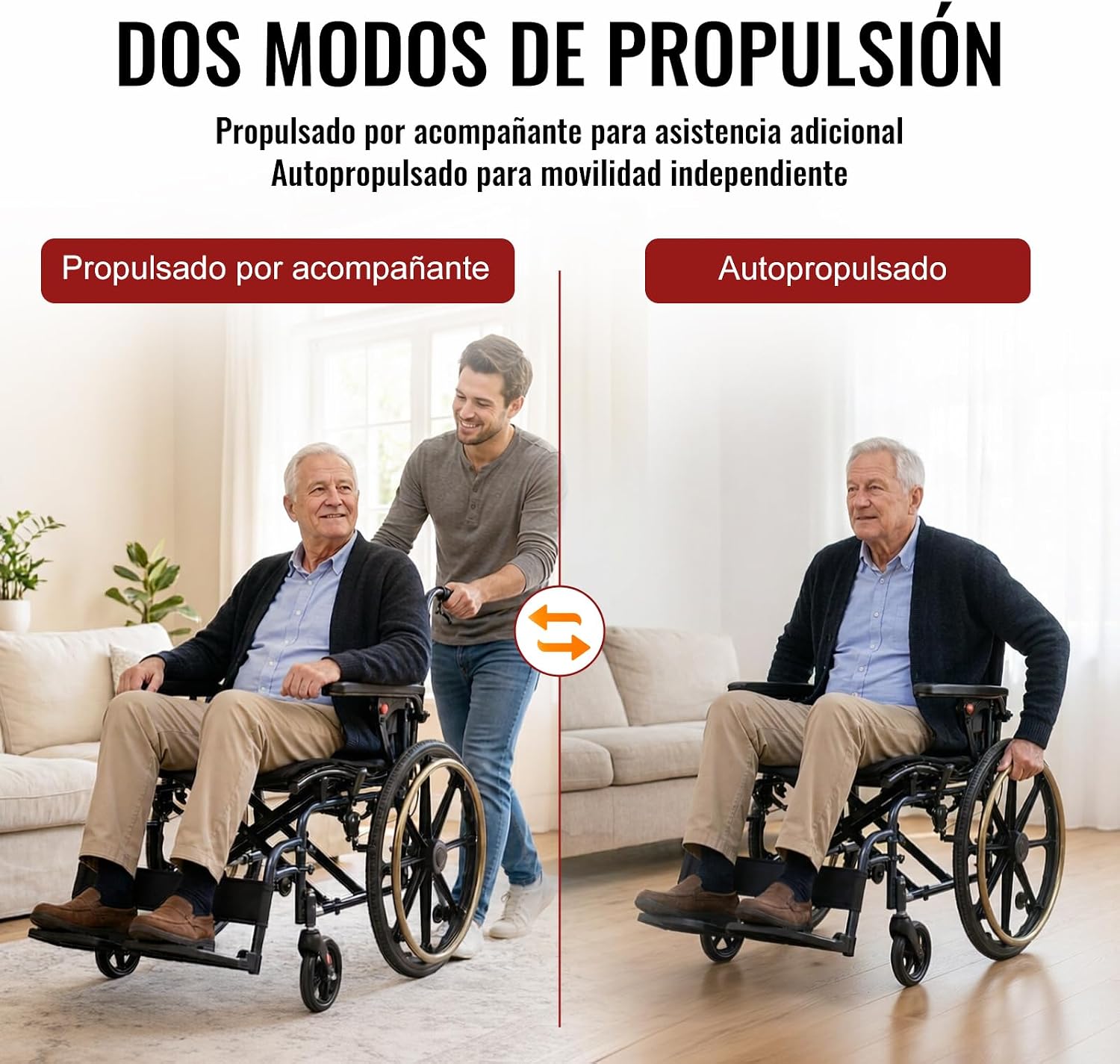 Fauteuil roulant pliable ultra-leger 11 kg — Autonomie et confort pour seniors et personnes a mobilite reduite