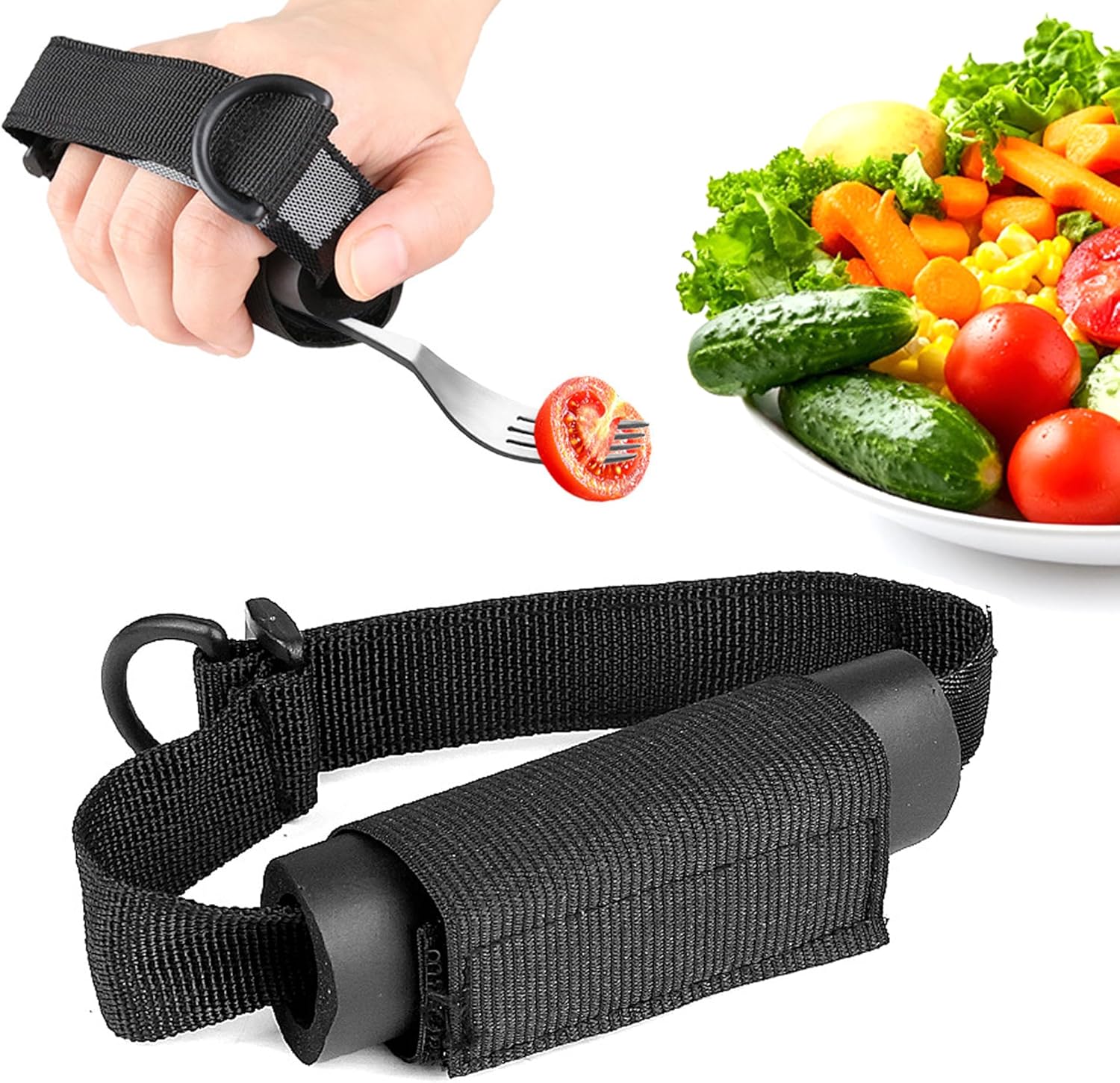 Manchette de maintien pour couverts — Aide au repas adaptee arthrose et Parkinson