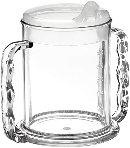 Mug à deux anses avec couvercle — Boire sans trembler pour Parkinson, arthrose et seniors