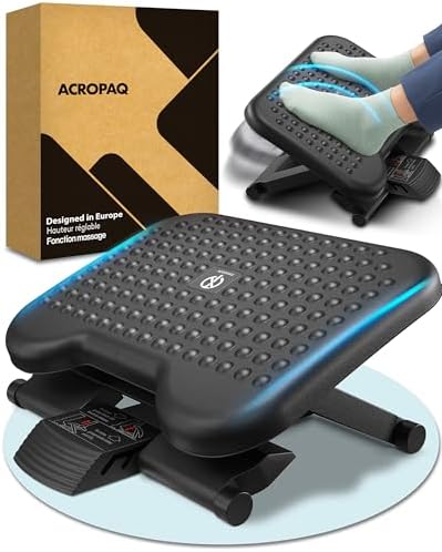 Poggiapiedi ergonomico da scrivania — Comfort e circolazione per lunghe sedute