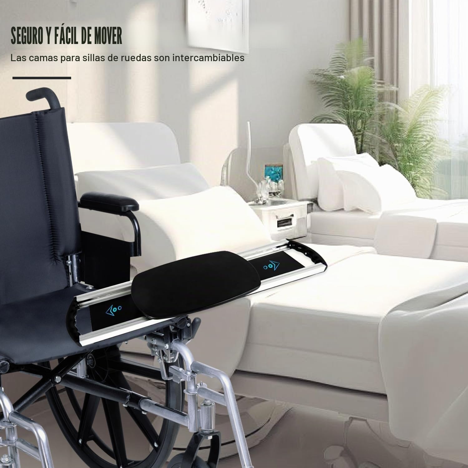 Planche de transfert glissante pour fauteuil roulant — Aide au transfert lit-fauteuil sans effort