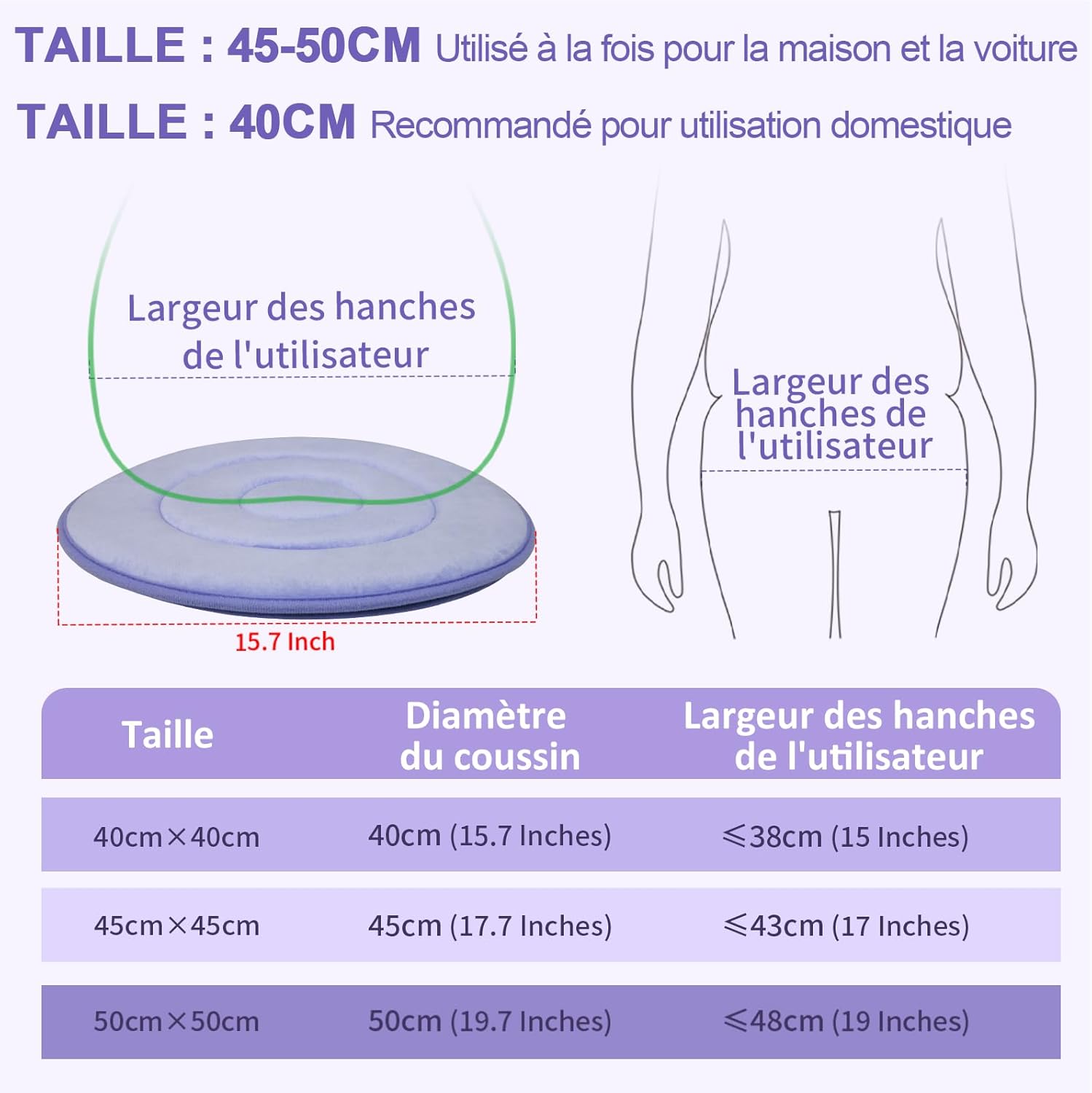 Plateau pivotant 360 degres 45 cm — Aide au transfert pour seniors, personnes handicapees et femmes enceintes