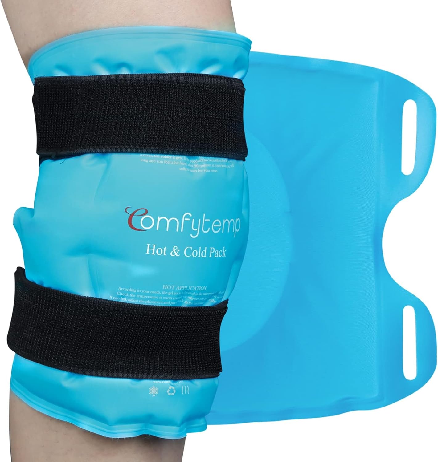 Poche de gel chaud/froid pour genou — Soulagement arthrose, douleurs articulaires et recuperation post-operatorie