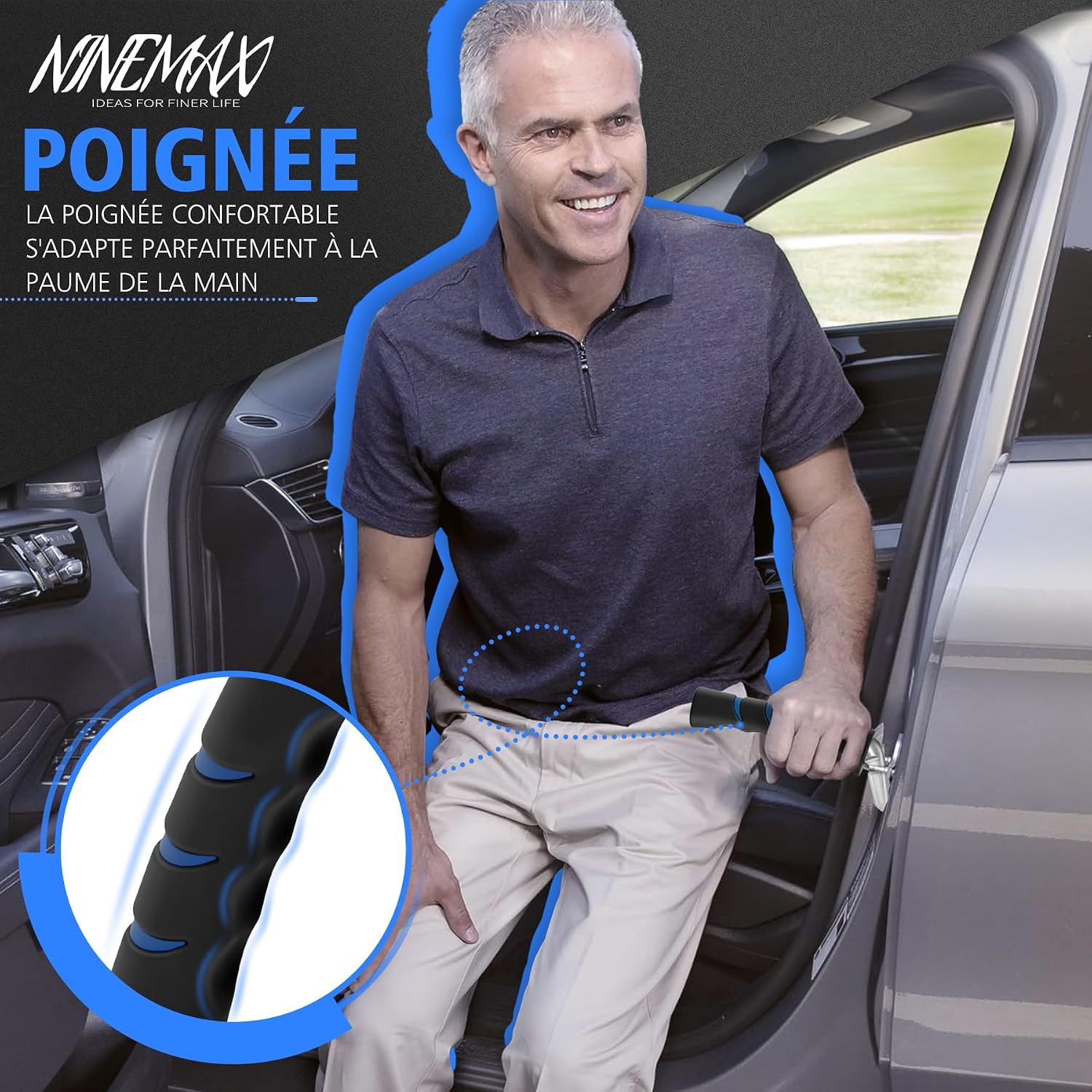 Car Door Handle for Elderly and Disabled — Mobility Aid for Getting In and Out, Supports 180 kg