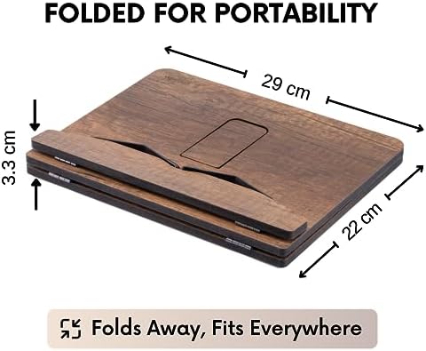 Pupitre de lecture en bois Vigo Wood — Support inclinable pour livres et tablettes