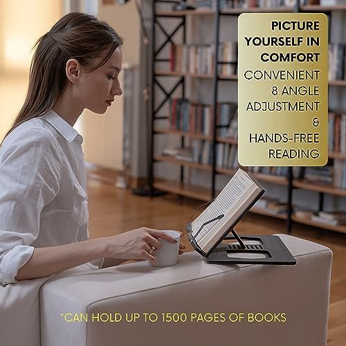 Pupitre de lecture en bois Vigo Wood — Support inclinable pour livres et tablettes