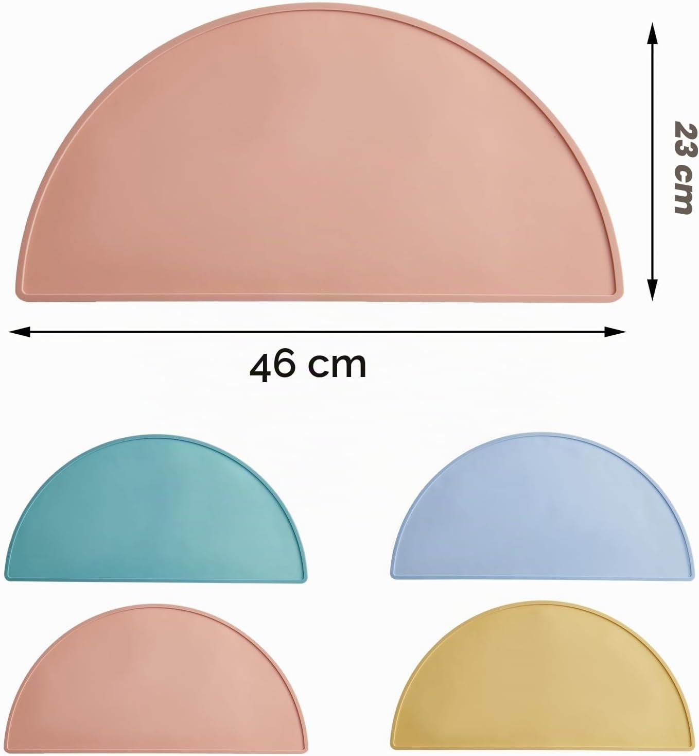 Lot de 4 sets de table en silicone pour enfants — Antidérapants et résistants à la chaleur