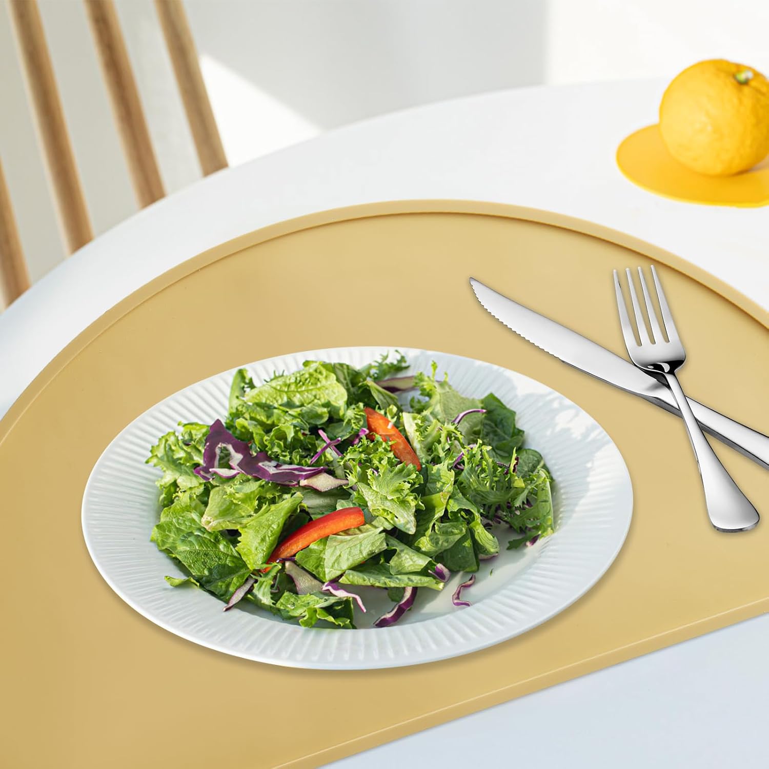 Lot de 4 sets de table en silicone pour enfants — Antidérapants et résistants à la chaleur