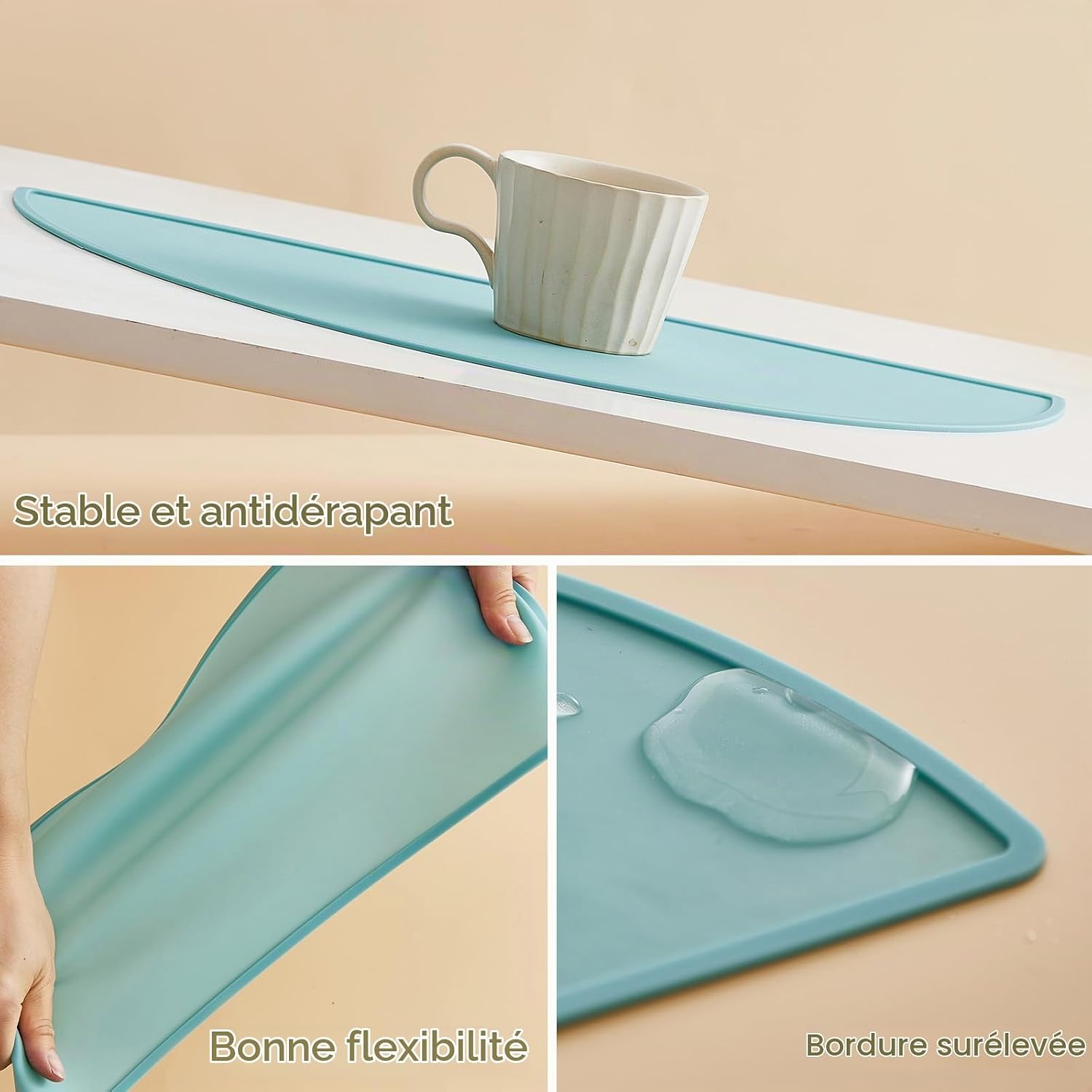 Lot de 4 sets de table en silicone pour enfants — Antidérapants et résistants à la chaleur