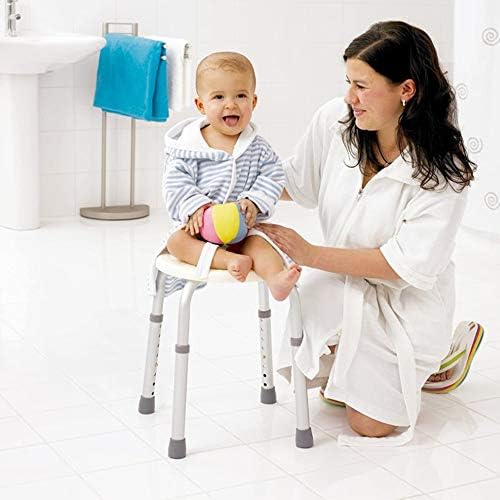 Tabouret de douche reglable en hauteur 36-54 cm — Siege de bain securise pour senior et handicape