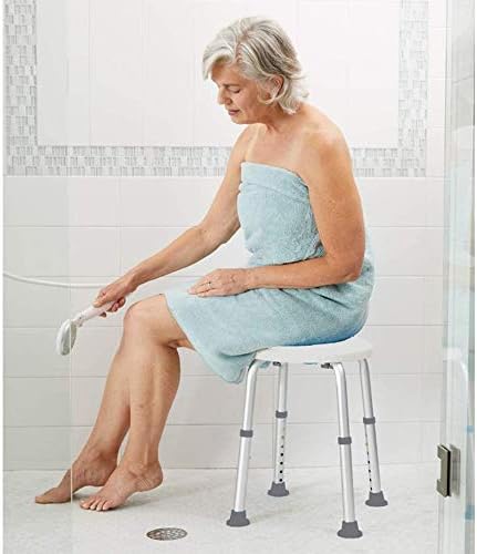 Tabouret de douche reglable en hauteur 36-54 cm — Siege de bain securise pour senior et handicape