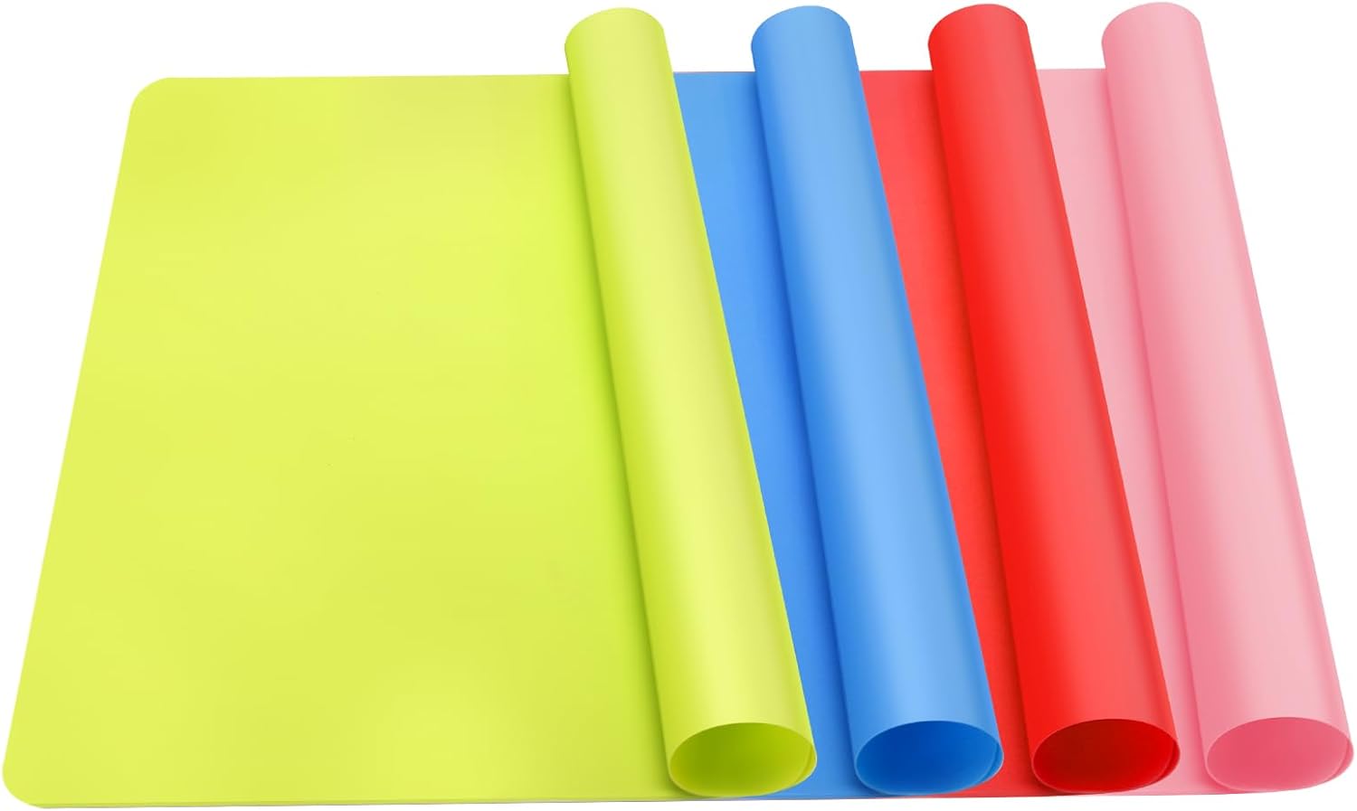 Lot de 4 tapis en silicone polyvalents antidérapants — Protection plan de travail séniors