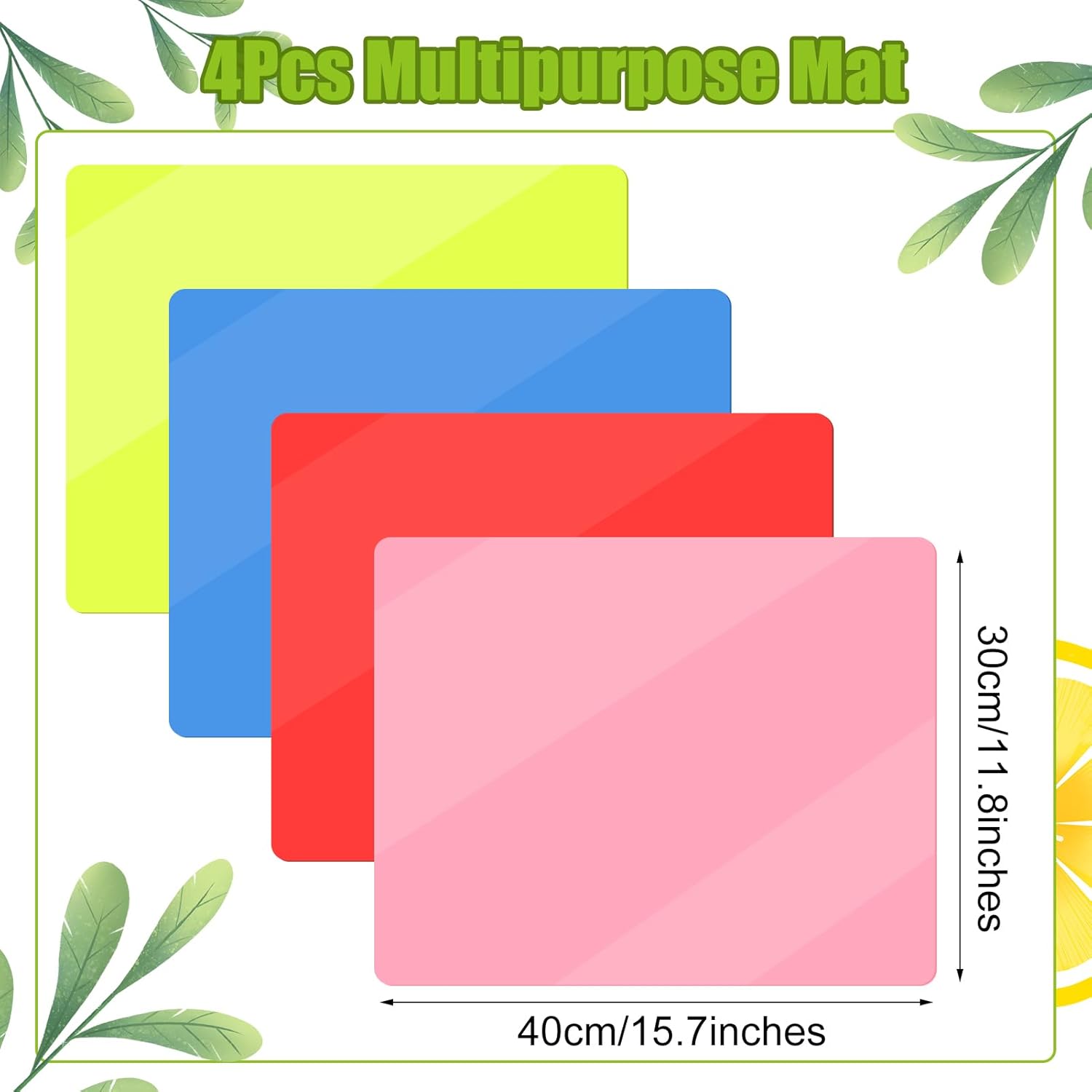 Lot de 4 tapis en silicone polyvalents antidérapants — Protection plan de travail séniors