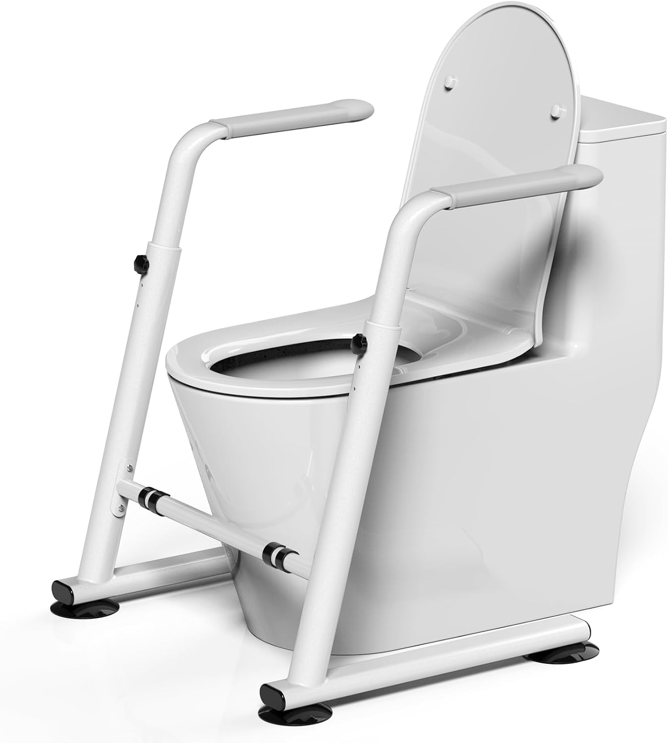 Cadre de toilette reglable sans perçage — Aide au lever securisee pour seniors