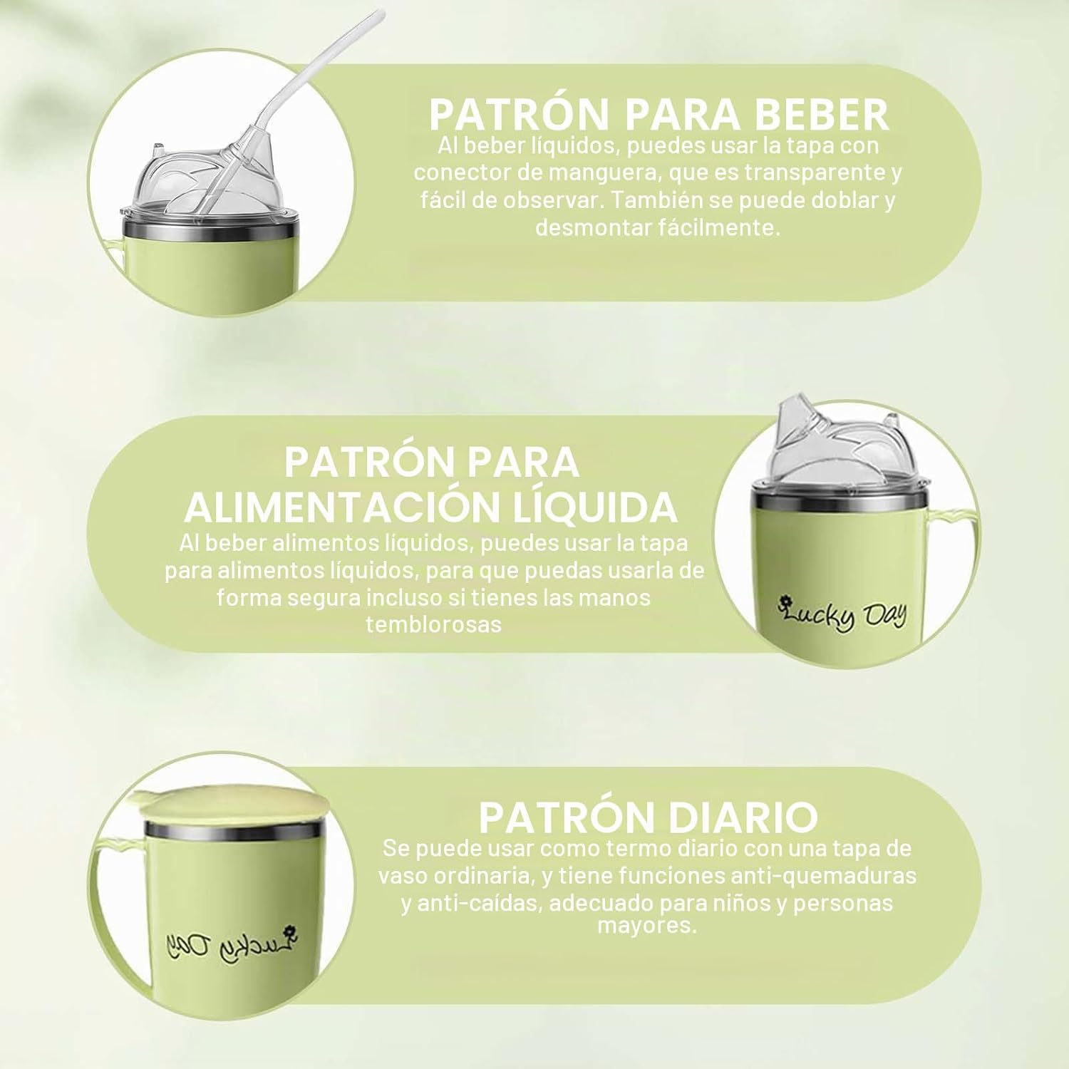 Verre 3 en 1 adapte avec paille et bec verseur — Solution anti-fuite pour seniors, Parkinson et troubles de la deglutition